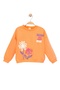 Girls' Sweatshirt Orange Long Sleeve Children's Sweatshirt with Letter and Floral Pattern - 2