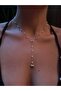 Stainless Steel Necklace with Pearls - 2