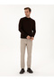 Beige Slim Fit Cotton Blend Dobby Canvas Pants 50311720-Vr011 - 3