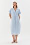 Oversize Linen Dress Blue