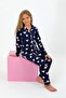 Girl's long sleeve 100% cotton buttoned pajama set heartie