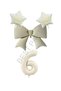 Best Cream Color Star Bow Number Foil Balloon Set 5 Years Old