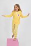 Girl's Long Sleeve 100% Cotton Button Detail Pajama Set Alright - 4