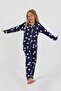 Girl's long sleeve 100% cotton buttoned pajama set heartie - 8