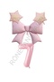 Pink Color Star Bow Number Foil Balloon Set 7 Years Old
