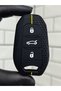 Opel Astra Corsa Mokka Grandland Vivaro Crossland Honeycomb Pattern Silicone Key Case Cover Black Yellow - 3
