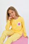 Girl's Long Sleeve 100% Cotton Button Detail Pajama Set Alright