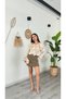 Women's Shirred and Sleeve Detailed Ruffled Tie-Up Chiffon Shirt - 3