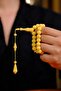 Master Ahmet Levent Craftsmanship Special Collectible Prayer Beads (Amber), (Electroplated Drop-Shaped Prayer Beads)