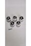 5Pcs Round Polymer Knob Single Hole Black Rose Wardrobe Drawer Cloakroom Furniture Handle