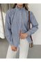 Women's Stripe Detailed Long Sleeve Shirt - 4