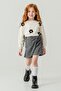 Black Girl's Daisy Embroidered 2-Piece Set 21528 - 4