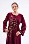 Women's Plus Size Velvet Hijab Dress - 2