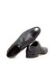 Black Color Lace-Up Genuine Leather Men's Shoes - 2