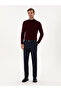 Burgundy Slim Fit Cotton Blend Half Turtleneck Knitwear Sweater 50318677-Vr014 - 4