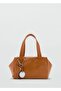 Medium-Sized Leather Shoulder Bag with Charm Details - 3