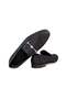 Black Color Laceless Genuine Leather Men's Shoes - 2