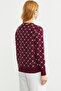 Logo Button Detailed Knitwear Cardigan - Burgundy - 6