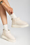 Women's Fur Flat Sole Boots - 2