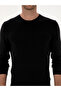 Black Slim Fit Cashmere Silk Blend Crew Neck Knitwear Sweater 50316307-Vr046 - 6