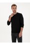 Black Slim Fit Cashmere Silk Blend Crew Neck Knitwear Sweater 50316307-Vr046 - 3