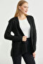 Hair Braid Motif Pocketed Knitwear Cardigan - Black - 4