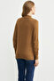Turtleneck Color Detailed Knitwear Sweater - Camel - 6