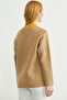 Wool Knitwear Jacket with Zipper Pocket Detail - Beige - 5