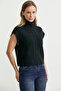 Full Fisherman Crop Knit Sweater - Black - 4