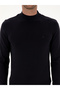 Navy Blue Slim Fit Cotton Blend Quarter Turtleneck Basic Knitwear Sweater 50318704-Vr033 - 6