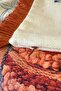 Pumpkin Design Fringed Throw Pillow Cover 3D Punch Embroidery Effect Digital Printed 43X43Cm - 3