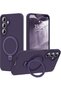 Samsung Galaxy A25 Case with Magsafe Ring and Extra Stand, Velvet Inside, Soft Colorful Silicone Cover