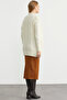 Hair Braid Motif Pocketed Knitwear Cardigan - Bone - 5