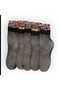 5 Pairs of 40 Denier Women's Honeycomb Textured Socks Black - 3