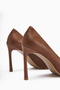 Halez Taba Buckle Stiletto Pointed Toe Women's Heeled Shoes - 5