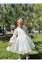 Baby Girl White Dress Tulle Tutu Lace Birthday Party Wedding Special Occasion Girls Kids Evening Dress - 4