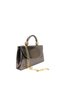 Platinum Color Snakeskin Material Evening Dress Portfolio Handbag with Long Strap (Chain Strap) Women's Bag - 2