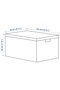 TJENA Storage box with lid, white black/dotted, 25 x 35 x 20 cm - 8