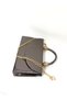 Platinum Color Snakeskin Material Evening Dress Portfolio Handbag with Long Strap (Chain Strap) Women's Bag - 3
