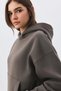 Women's premium hooded pocket detailed tracksuit set anthracite 2033 - 3