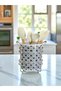 Kitchen Accessory Ceramic Upright Spoon Rest Lonca Pattern Silver
