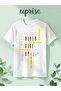 Never Give up Printed Cotton Oversize White Tshirt