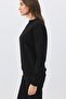 Women's Premium Crew Neck Sweatshirt Black 2031 - 2