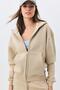 Women's premium zip-up hoodie - stone 2032