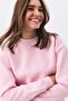 Women's premium crew neck sweatshirt pink 2031 - 2