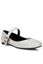 Women Glitter Pin Buckle Ballerinas in Silver - 2