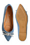 Women Embellished Bow Detail Ballet Flats in Light Blue - 5