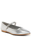 Women Metallic Mary Jane Ballerinas in Silver - 2
