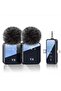 3 in 1 Microphone for iPhone/Android/Camera, Wireless Lavalier Microphone, 30m Transmission, 18H Bat