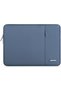 Laptop Case 13 inch, Polyester Vertical Computer Sleeve Bag with Pocket, Steel Blue